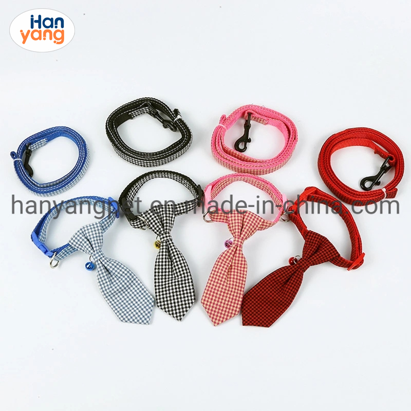 Hanyang OEM Pet Accessories Pet Product Whoesale Custom Pet Collar Bowtie with Leash