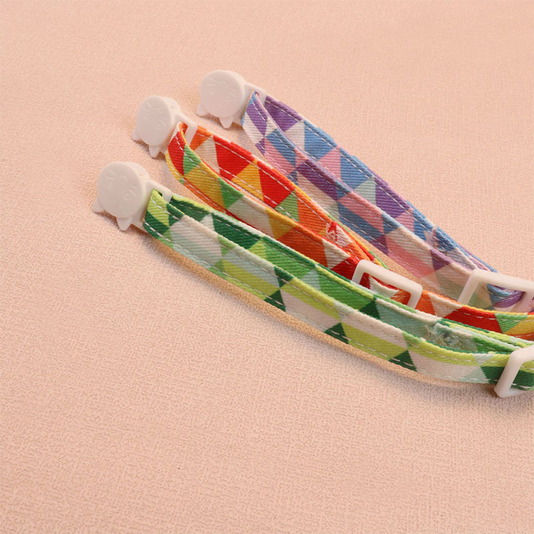 Christmas Safety Collar Break Away Release Adjustable Pet Collar Festive Cartoon Pattern Gift for Cats Dogs