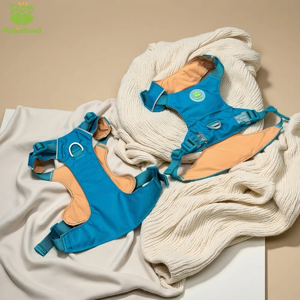 Petisland Custom Lightweight Dog Harness Pet Accessories Manufacturer Gear Factory Breathable Outdoor Hiking Dog Harness with GPS Pocket