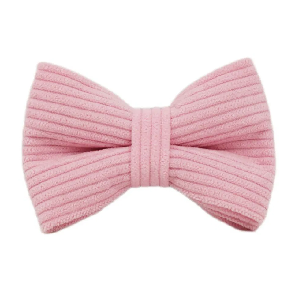 Custom Made Dog Bowtie Pet Products Customization Corduroy Pet Bowtie Velvet Bow Tie for Pets Dogs OEM/ODM Pet Bandana Dog Bowtie