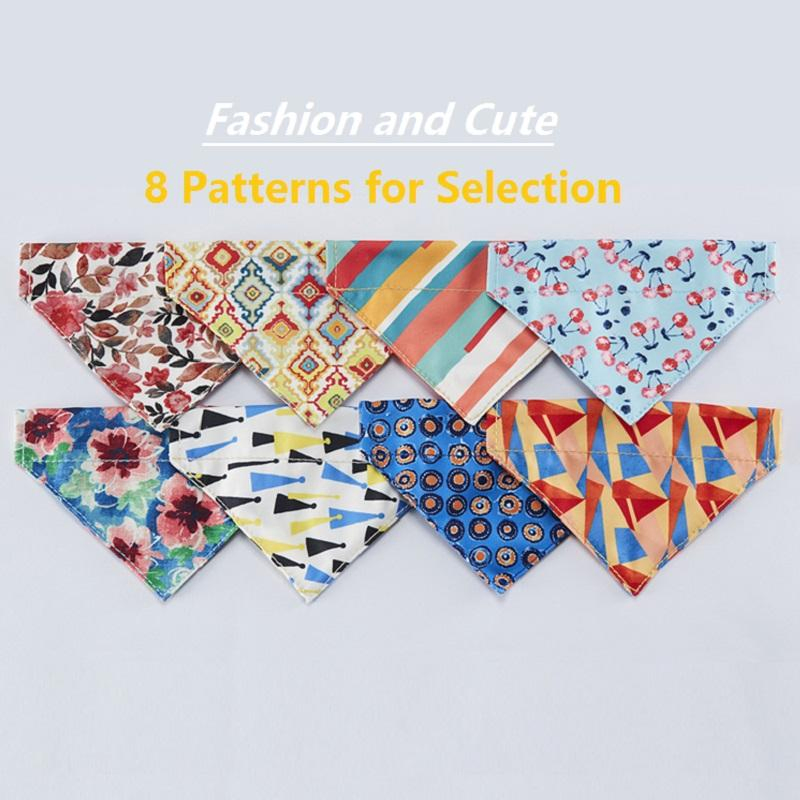 Hot Sale Wholesale Manufacturer OEM Detachable Multiple Colorful Print Pet Dog Bandana Scarf Bib Dog