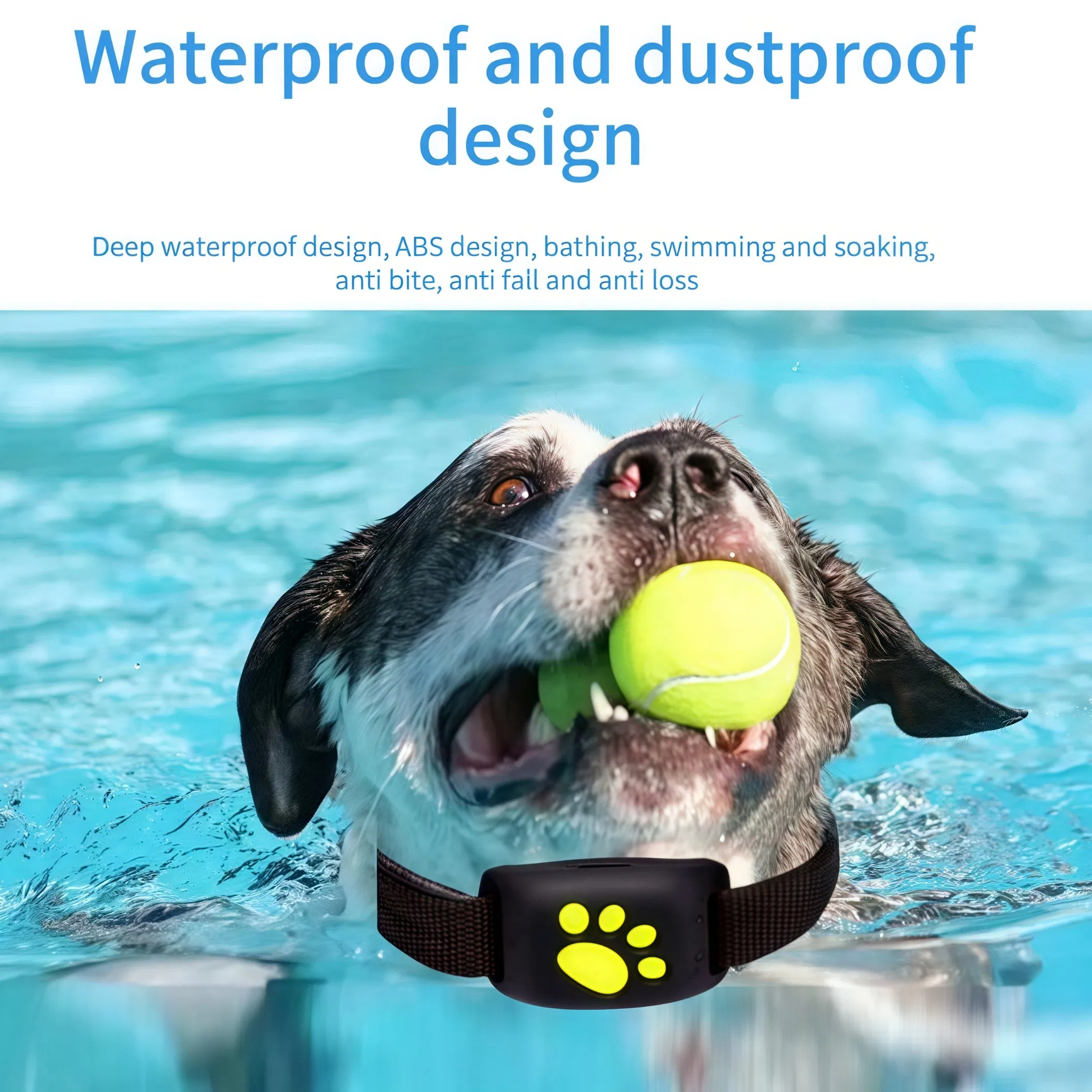 Wholesale Outdoor High Quality Pet GPS Tracker with SIM Mobile APP Mini Dogs Cats Activity Training Collar