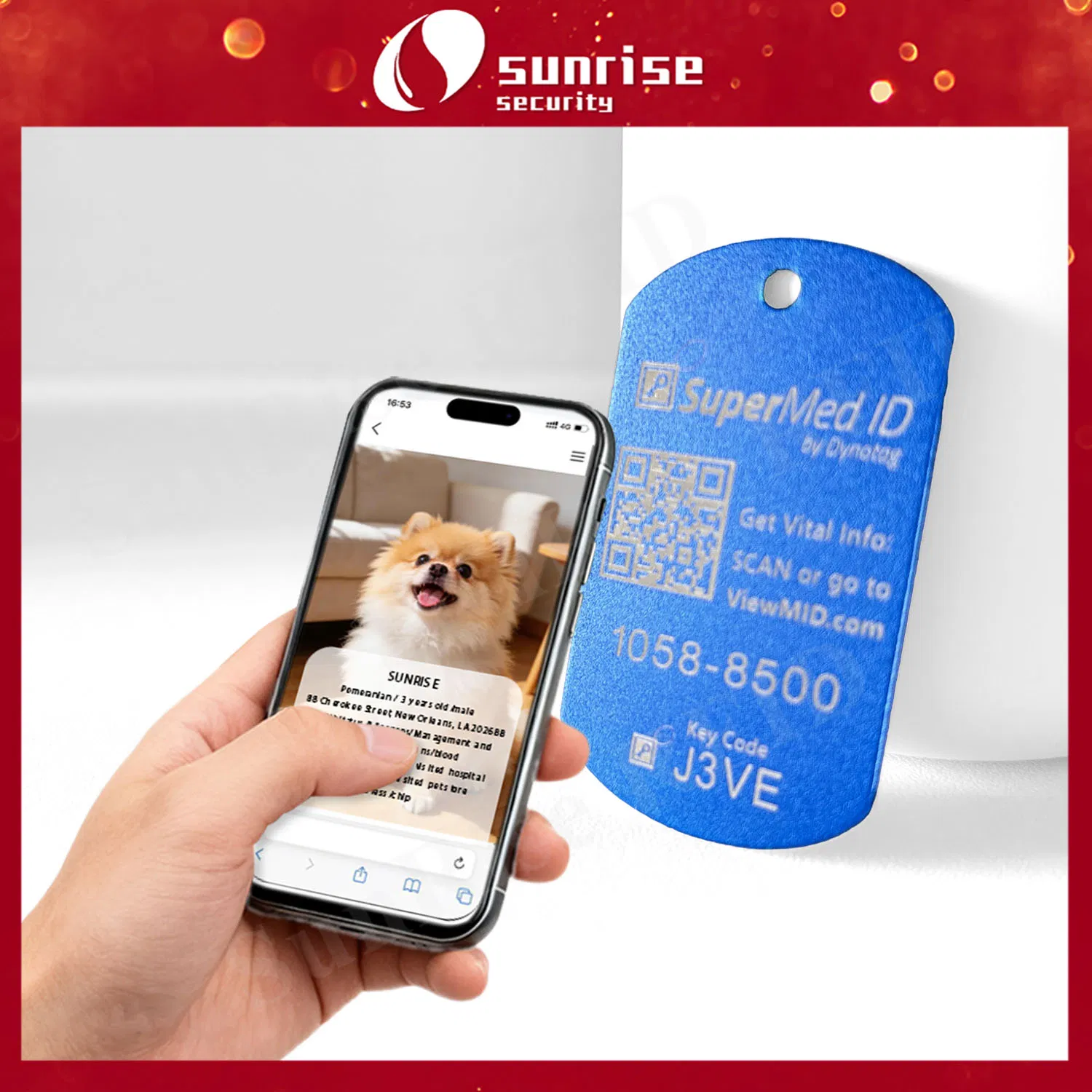 Factory Direct Sales Metal Qr Pet Collar Tag Waterproof Pet ID Tag