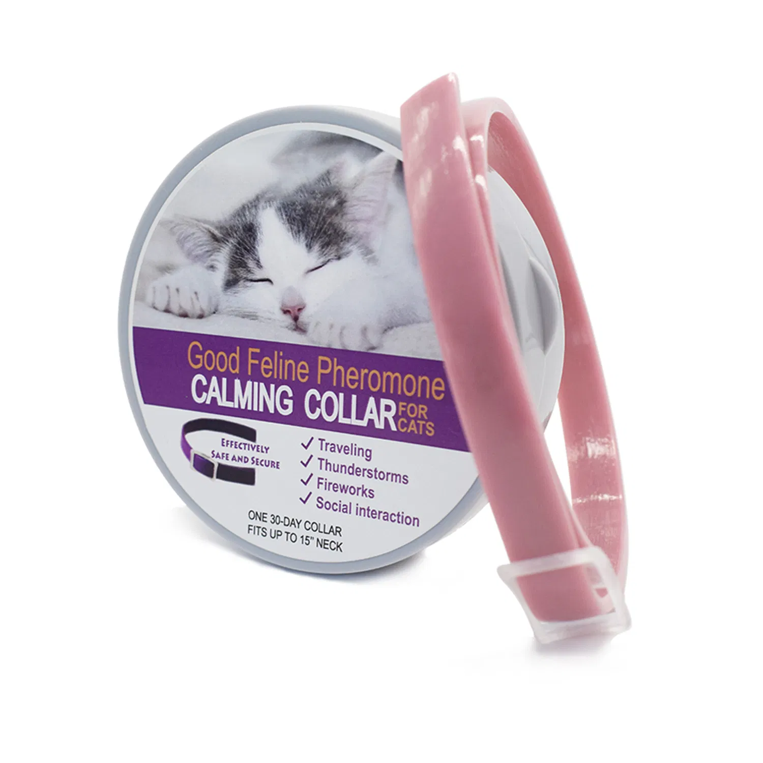 Adjustable Pheromone Calming Collars Relieves Cat Anxiety Stress Sleep Calming Aid