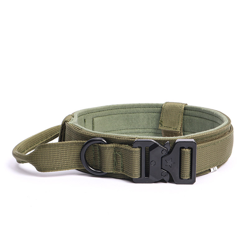 Outdoor Training Adjustable Pet Collar Explosion Proof Neck Clash Tactical Dog Collar