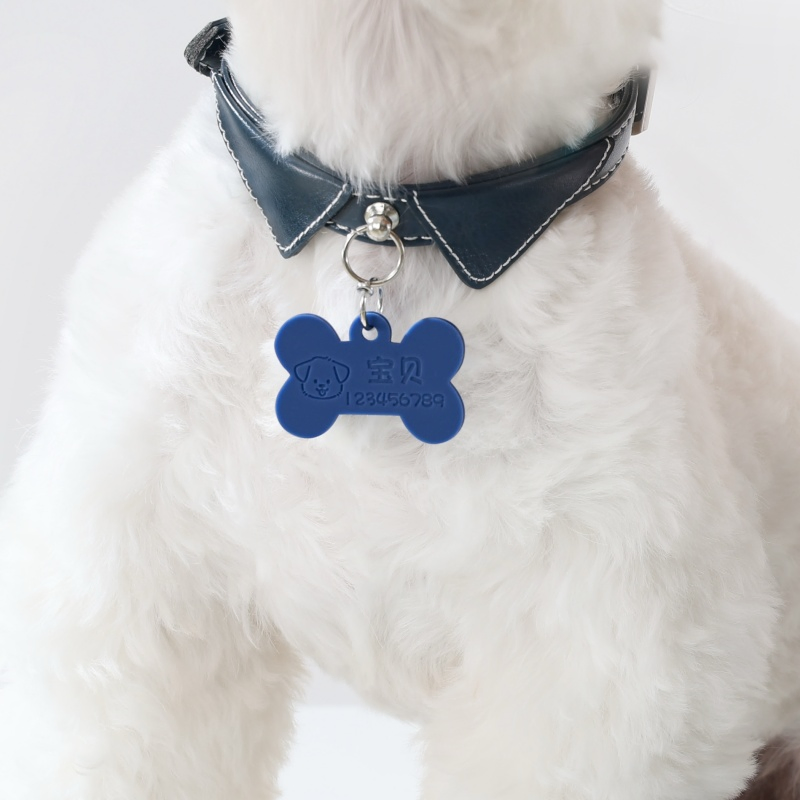 Cat Tags Engraved Silica Gel Cat ID Tag Pet Name Collar Tag 1PCE Customized