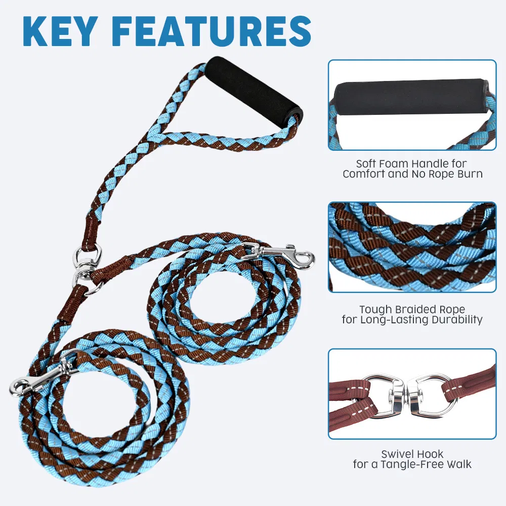 High-Quality Durable Anti-Lost Pet Supplies Nylon Dog Leash