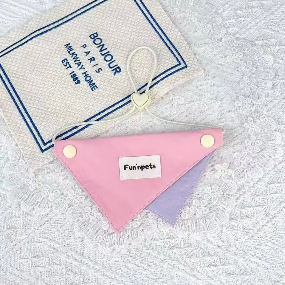 Pet Collar Fashion Saliva Towel Cat Dog Scarf Adjustable Triangle Neck Cloth