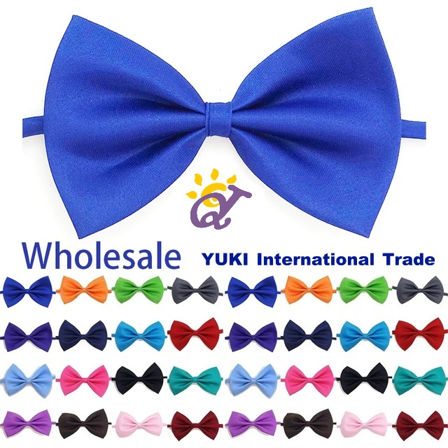 Yuki Customized Handmade Fashionable Pure Color Durable Pet Bow Tie