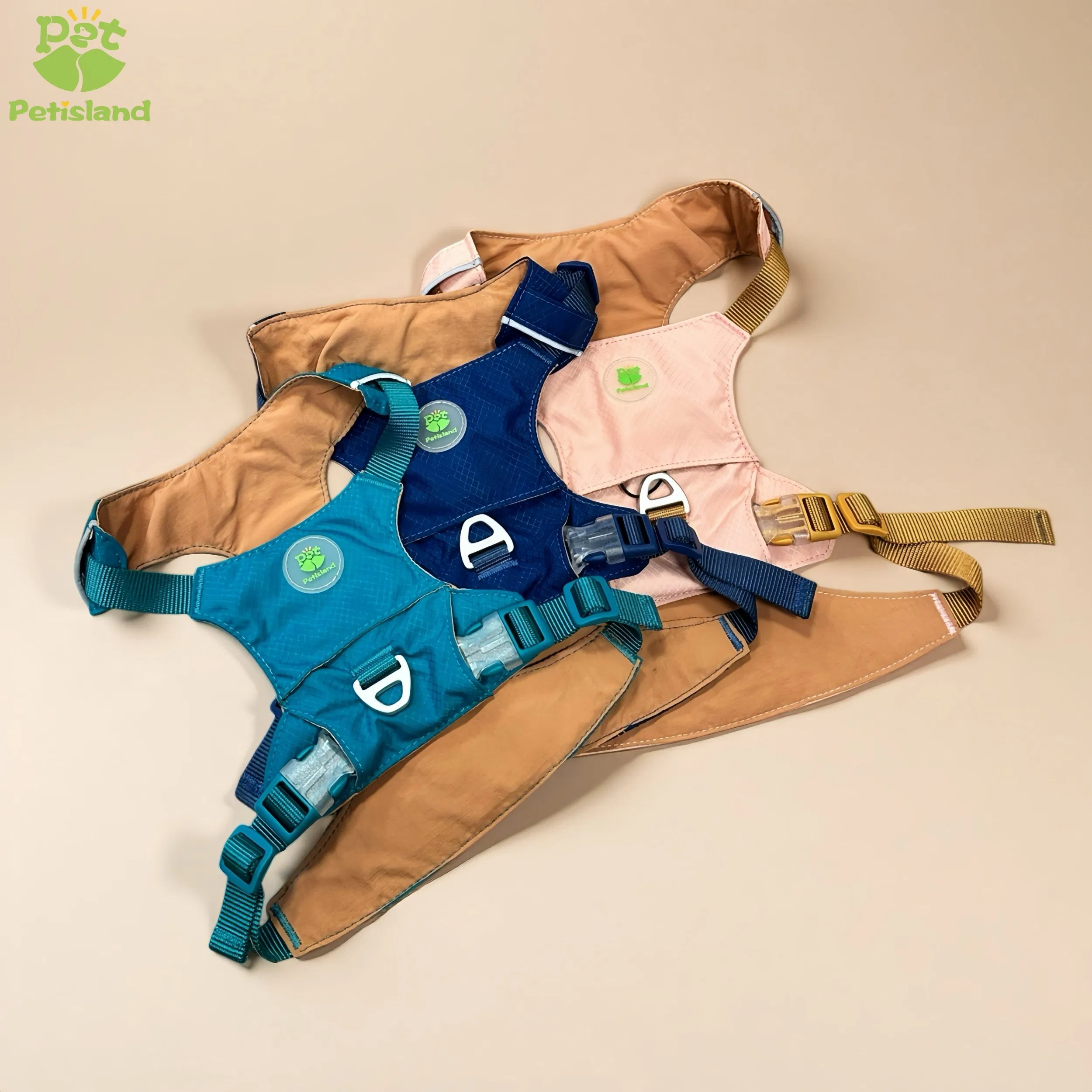Petisland Custom Lightweight Dog Harness Pet Accessories Manufacturer Gear Factory Breathable Outdoor Hiking Dog Harness with GPS Pocket