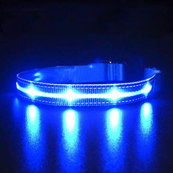 New Arrival LED Light-up Dog Collar Reflective Adjustable Pet Collars LED Product