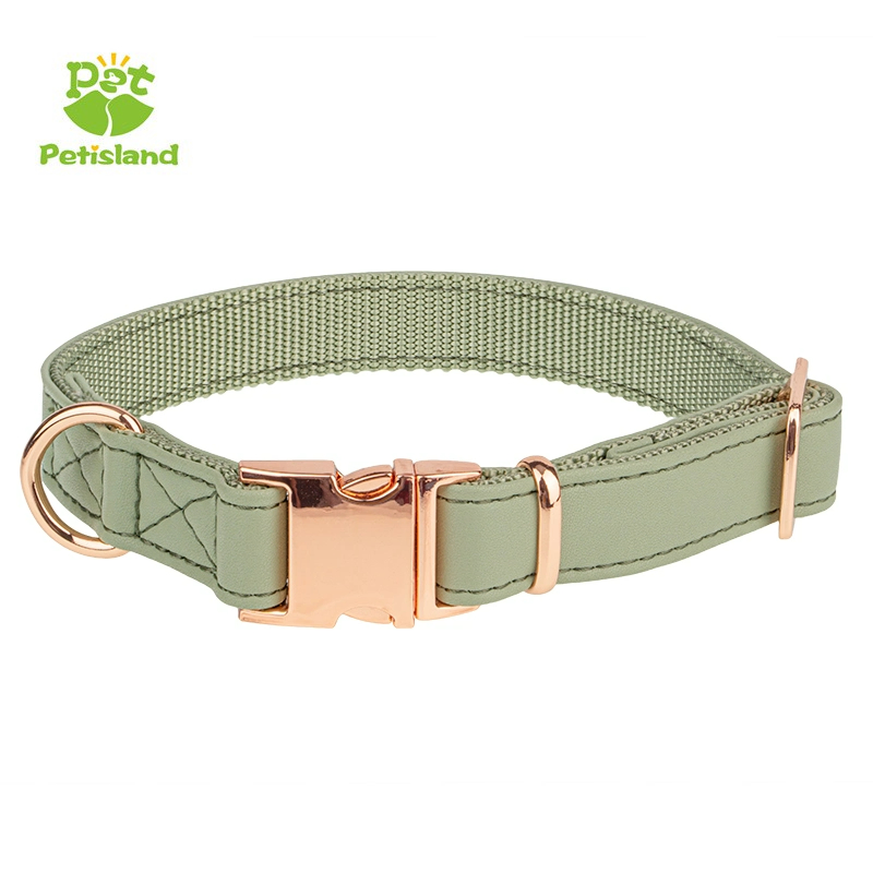 OEM/ODM Pet Products Adjustable Optional Color Microfiber Leather Dog Collar