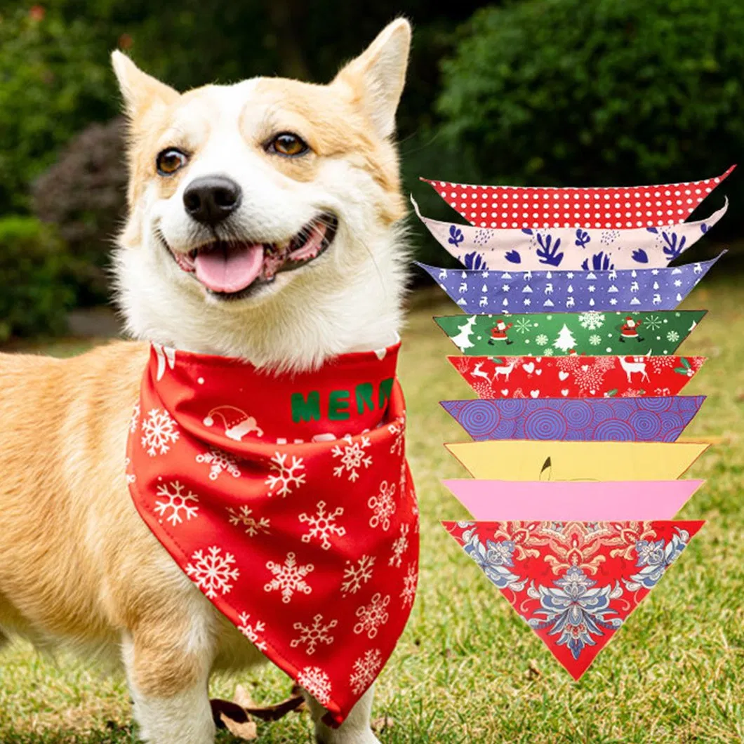 Customized Classic Triangle Plaid Dog Scarf Bow Tiess, Stylish Plaid Scarf for Small Medium Large Dogs Cats Pets
