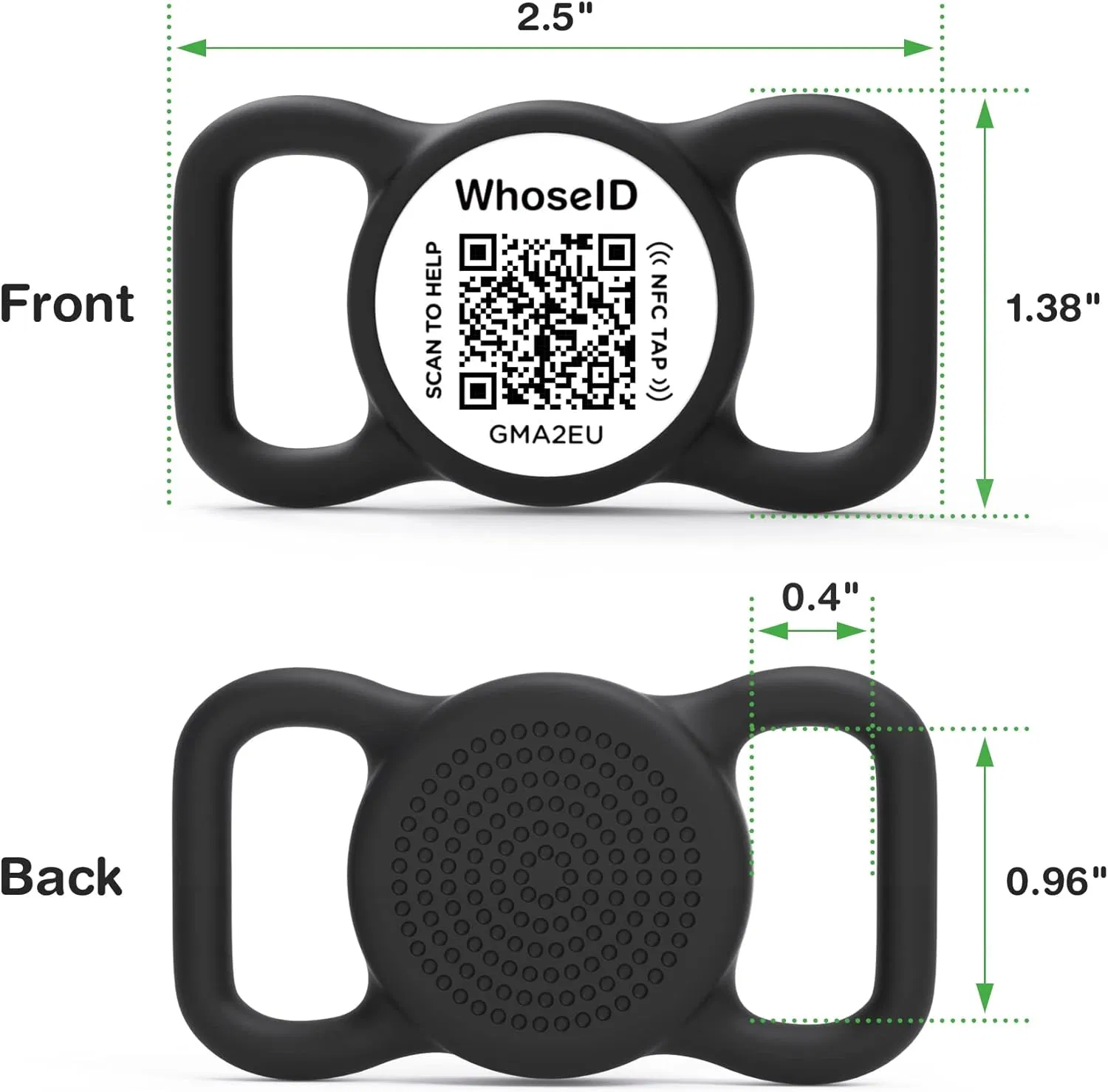 Qr Code Dog Tag with NFC Personalized Pet ID Tag Silent Dog ID Tag