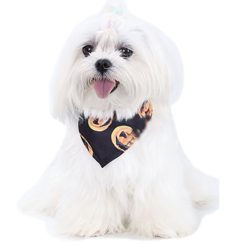 Pet Halloween Saliva Wipes Dog Festival Triangular Wipes Scarves Festival Party Pet Scarves