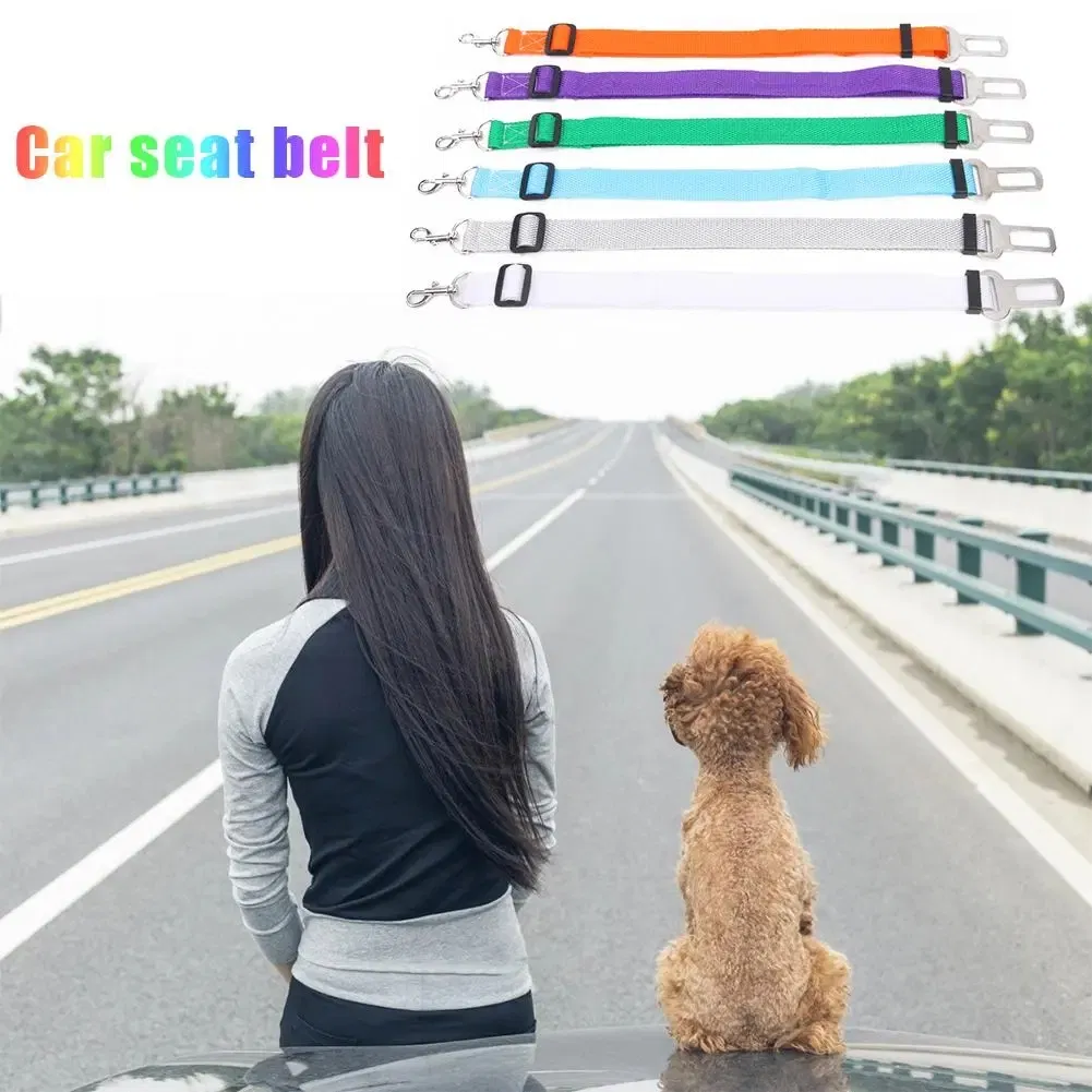 Dog Cat Car Safety Belt Adjustable Leash Vehicle Seat Belt Magic Clip Pet Supplies Harness Safe Lever Traction Collar