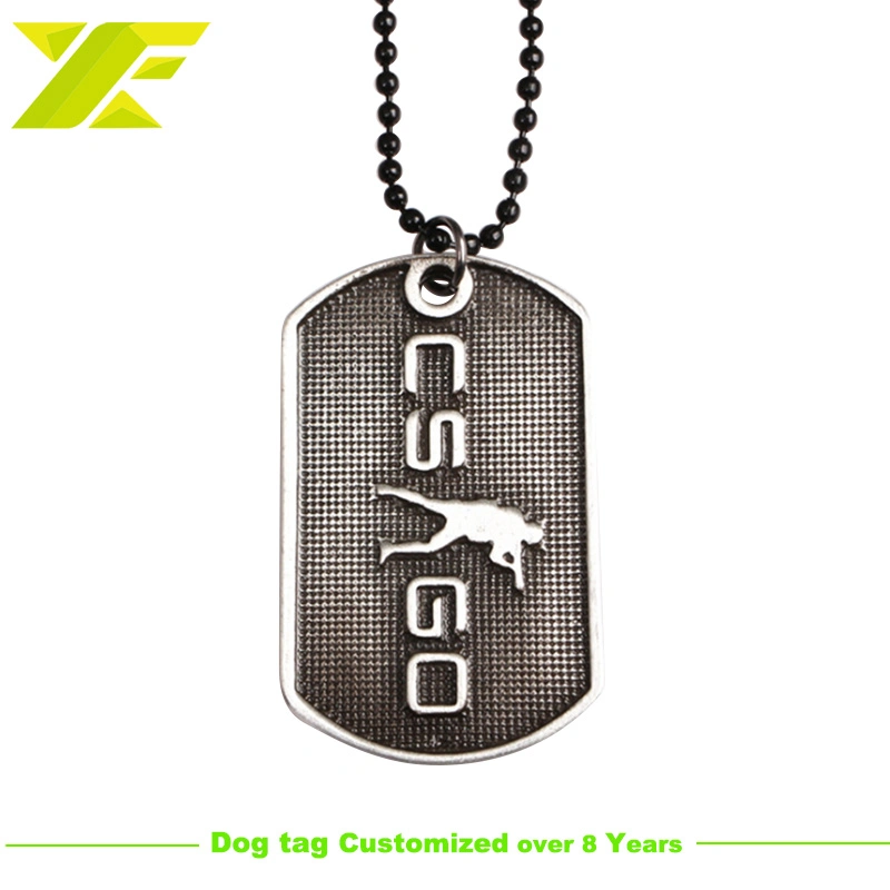 Professional Custom Old Tactical Metal Dog Tag Engraved Name Pet ID Tag