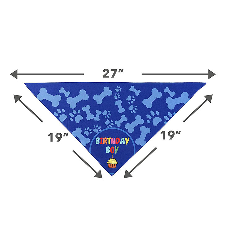Wholesale Dog Bandana Custom Cotton Dog Bibs Saliva Cloth Pet Scarf Birthday Bandana