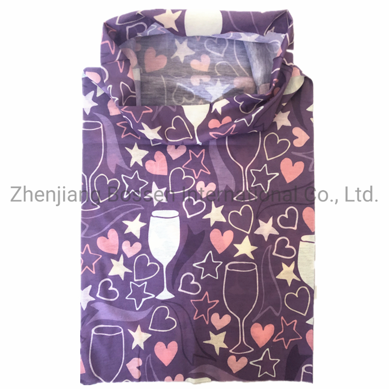 OEM Customized Design Sublimation Print Microfiber Polyester 24*50cm Orange Biker Neck Tube Running Tubular Scarf