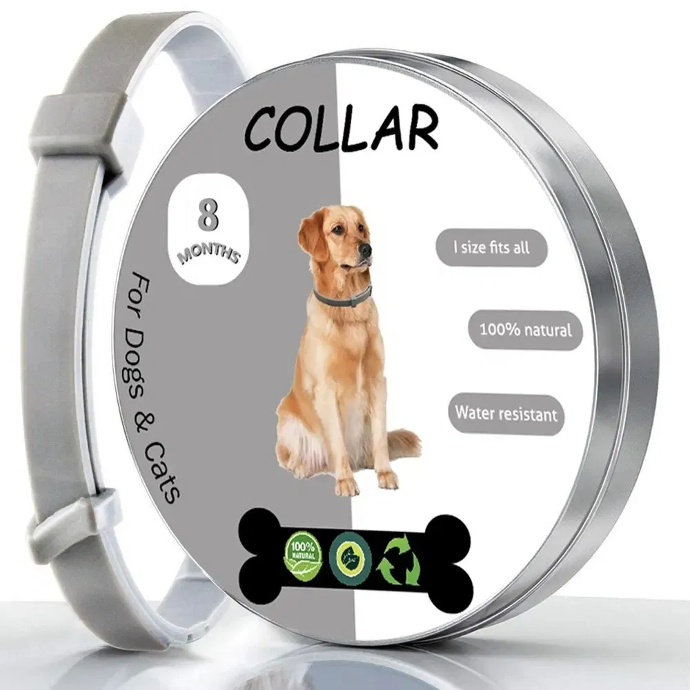 8 Month Flea and Tick Repelling Collar One Size Fits All Pet Silicone Pet Collar Pet Repellent Collar