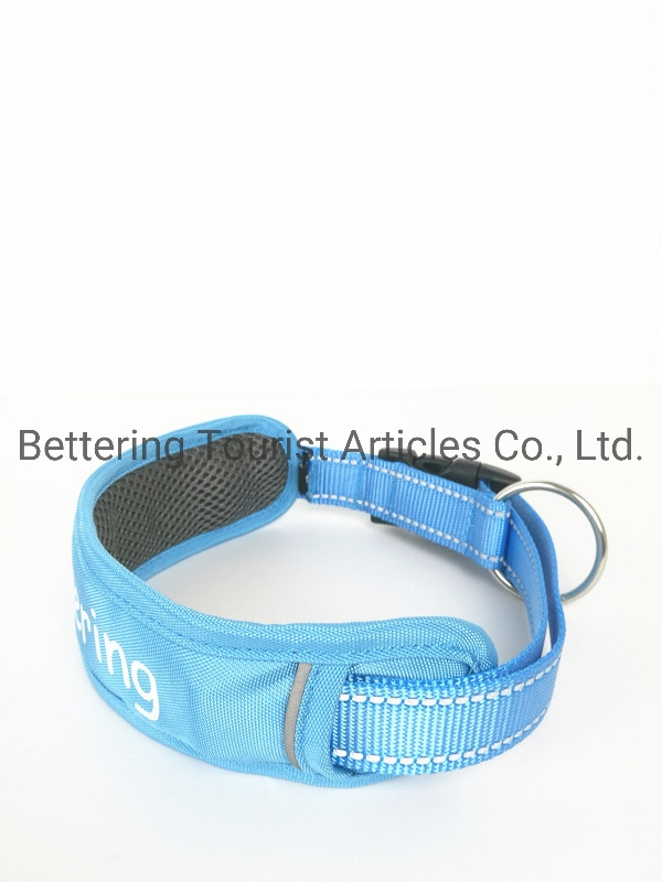 2024 Blue Reflective Bright Color Pet Collar Bettering Direct Supply