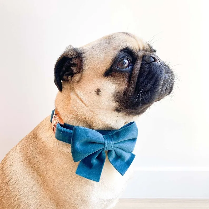 Pet Dog Velvet Bowtie