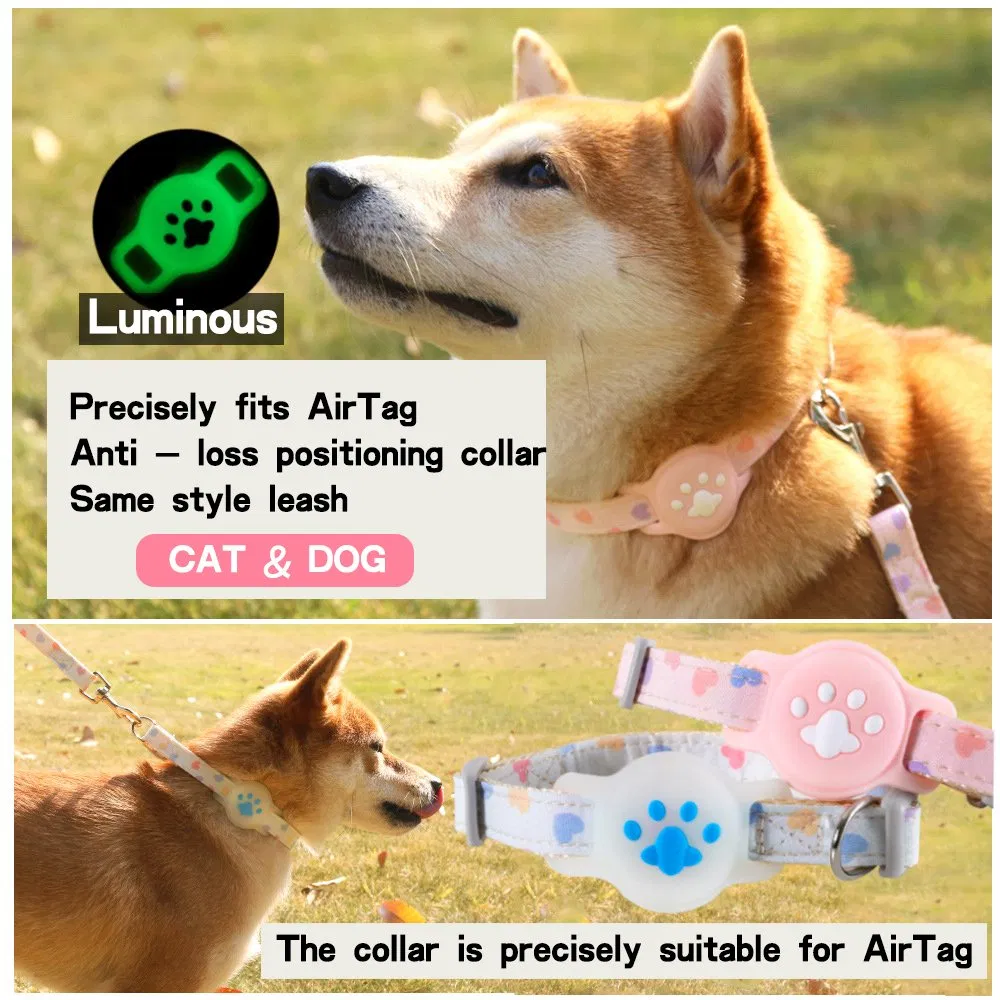 Airtag Pet Collar Leash Set - Reflective Anti-Lost Tracking Safety System