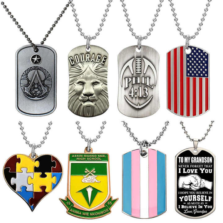 Durable Personalized Aluminum Pet ID Tags - Custom Options