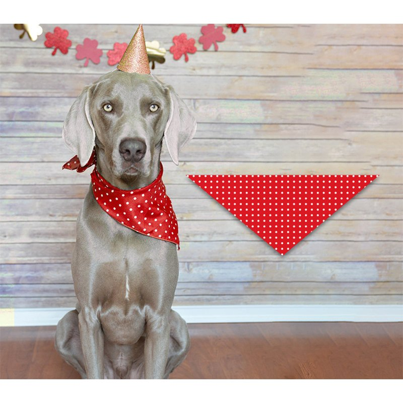 Custom Logo Printing Polyester Fabric Triangle Scarf Pet Collar Dog Bandana with Adjustable Size