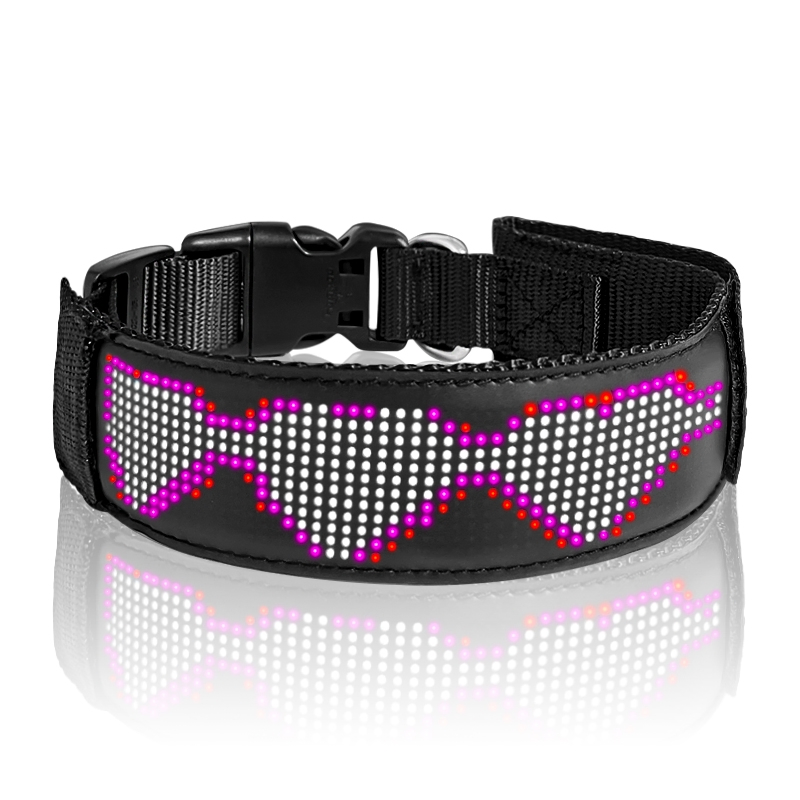 USB Rechargeable LED Lights Pet Dog Collar Custom Pets Accessories Safety Reflective Collar