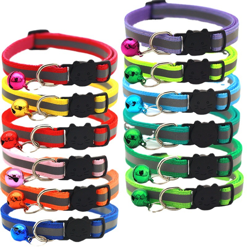 Safety Elastic Adjustable Pet Reflective Collar Cat Collar Neck Ring
