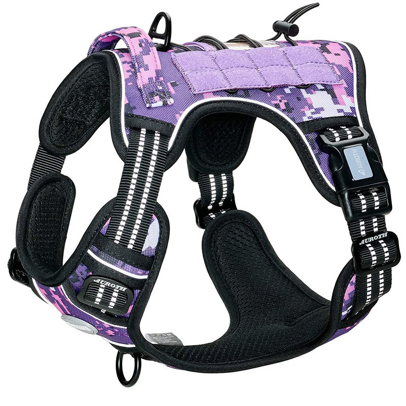 Hot Sale Reflective Pet Harnesses Adjustable Tactical No Pull Dog Harness for Medium Large Dogs