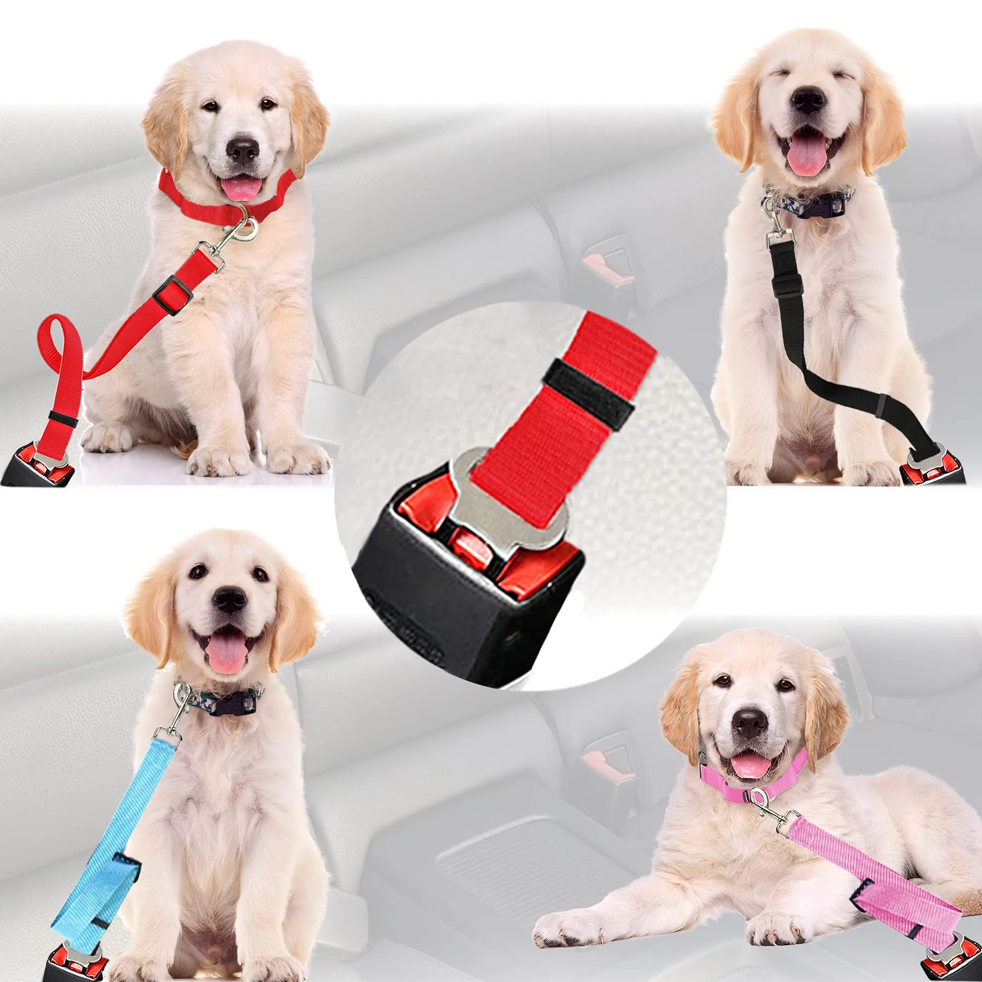 Wholesale Adjustable Nylon Universal Pet Car Safety Belt Dog Seat Belt