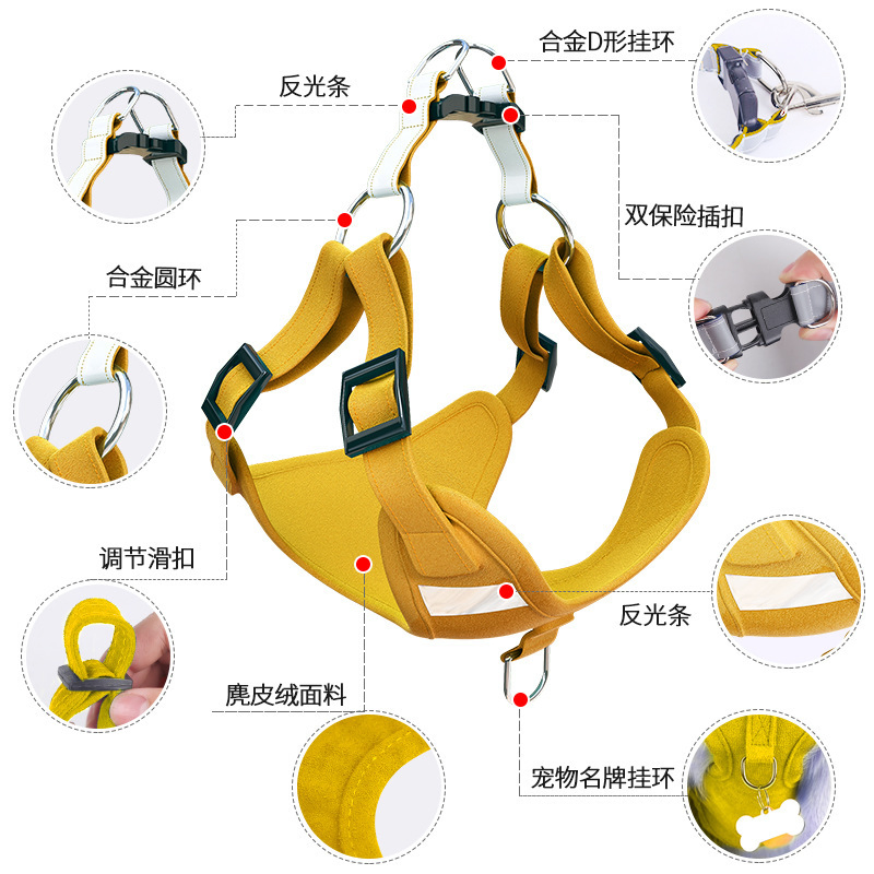 Reflective Pet Small and Medium-Sized Vest Dog Chest Strap