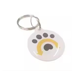Custom Logo 134.2kHz Bone Round Logo Tag Fdx-B Qr Code Pet ID Animal Collar Tags Pet Dog Name Tag