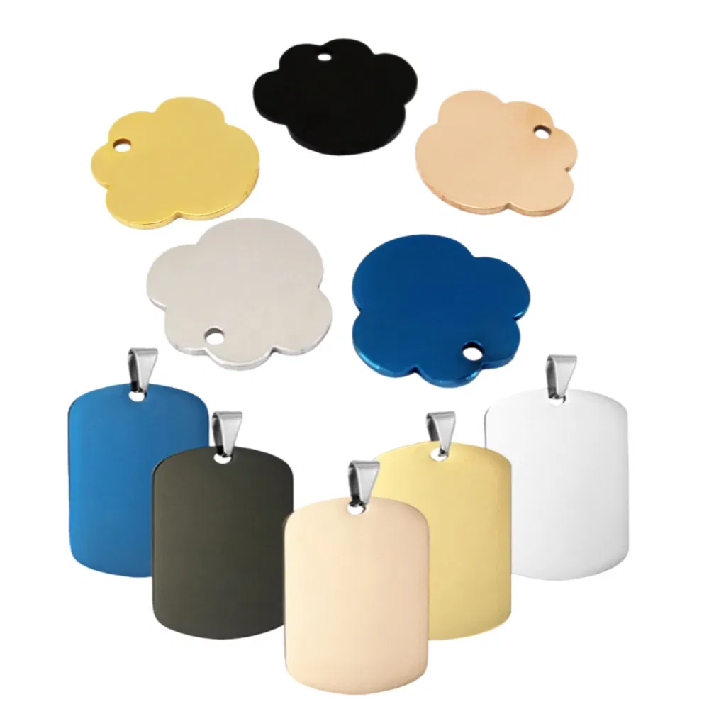 Custom Wholesale Engraved Stainless Steel Dog ID Tag - Pet Name Tag Necklace Pendant