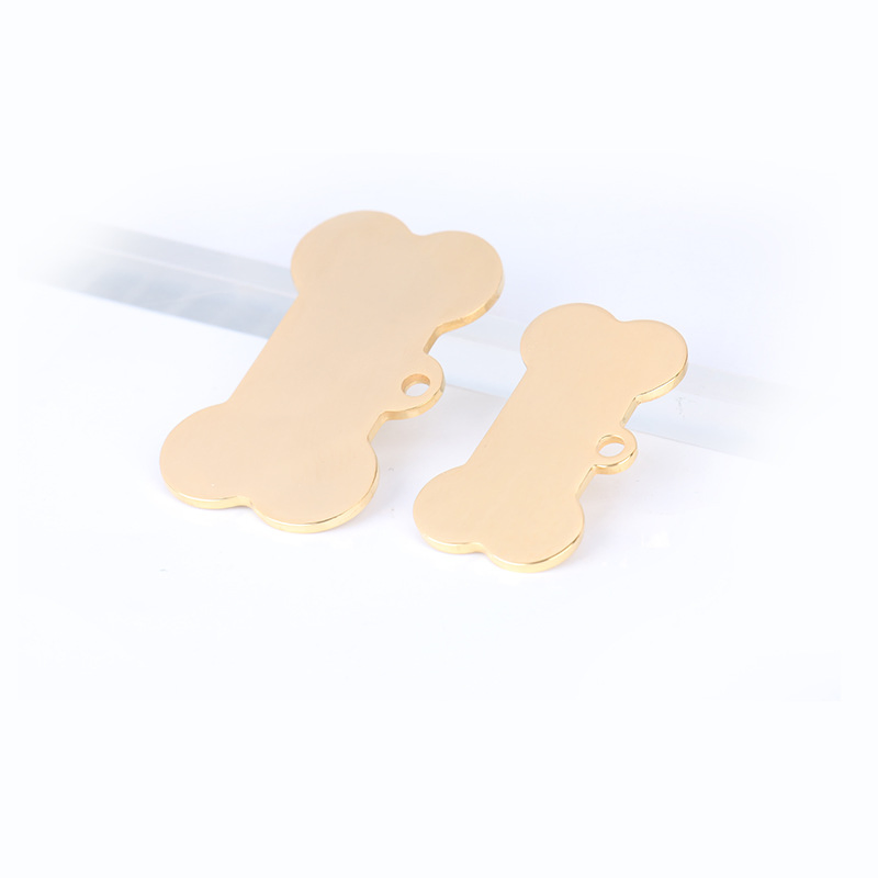 Wholesale Custom Laser Effect Metal Stainless Steel Plain Pet Name Dog Tag