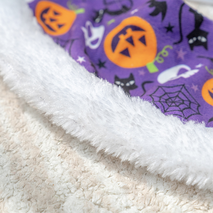 Rena Pet Halloween Pet Scarf S M Size Fashion Adjustable Pumpkin Collar for Dog and Cat