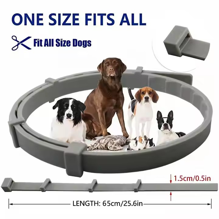 Customizable Pet Flea Collar, Anti-Tick Collar for Dogs and Cats