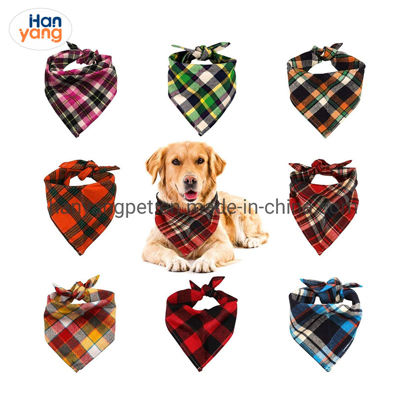 Hanyang OEM Pet Accessories Pet Product Whoesale Custom OEM Custom Pet Dog Bandana Pet Bibs Reversible Dog Bandana