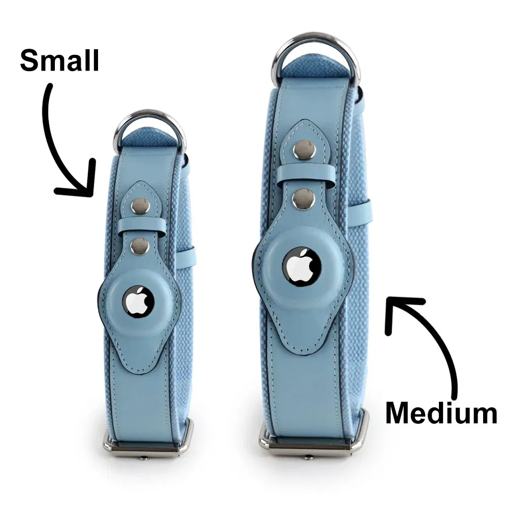 High Quality Adjustable Handmade Pet Collar Air Tag Dog Collar with GPS Tracking Leather Dog Collar