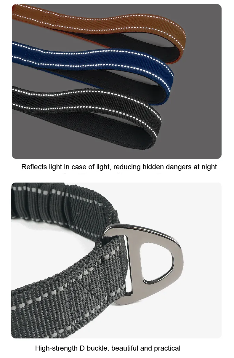 Buffer Retractable Reflective Car Pet Leash Detail 4