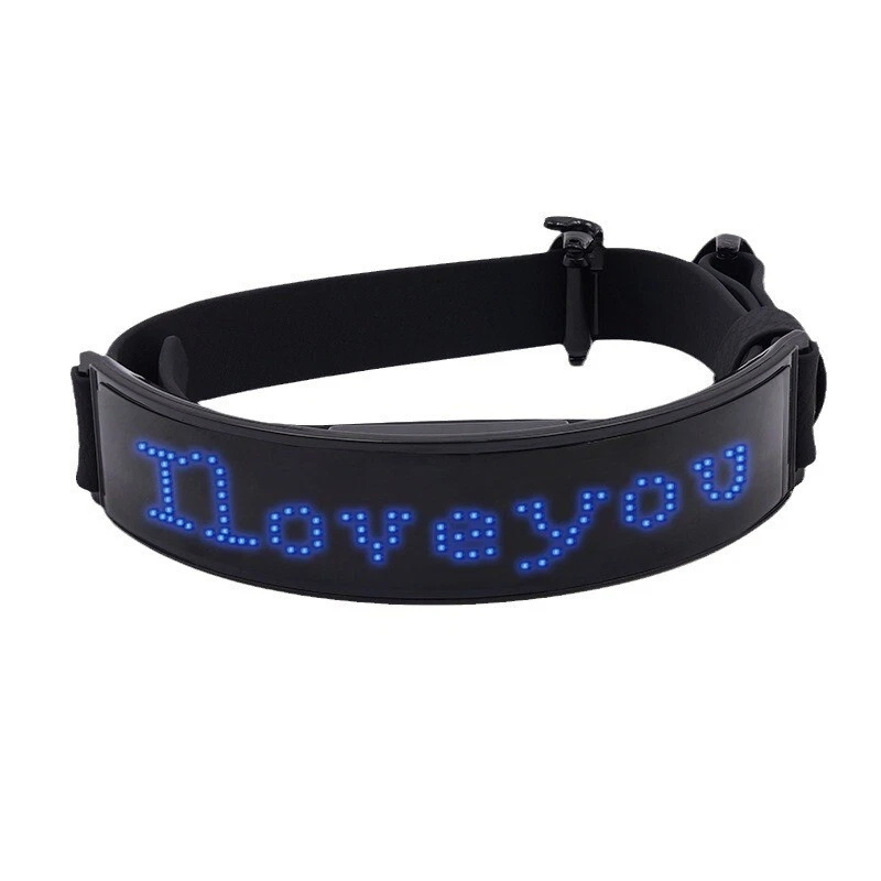 LED Display Dog Collar Customize What It Says Pawglow LED Pet Safety Light