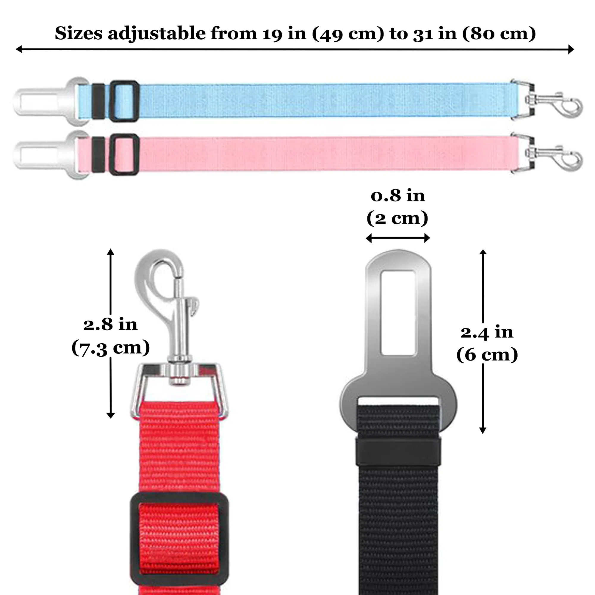 Wholesale Adjustable Nylon Universal Pet Car Safety Belt Dog Seat Belt