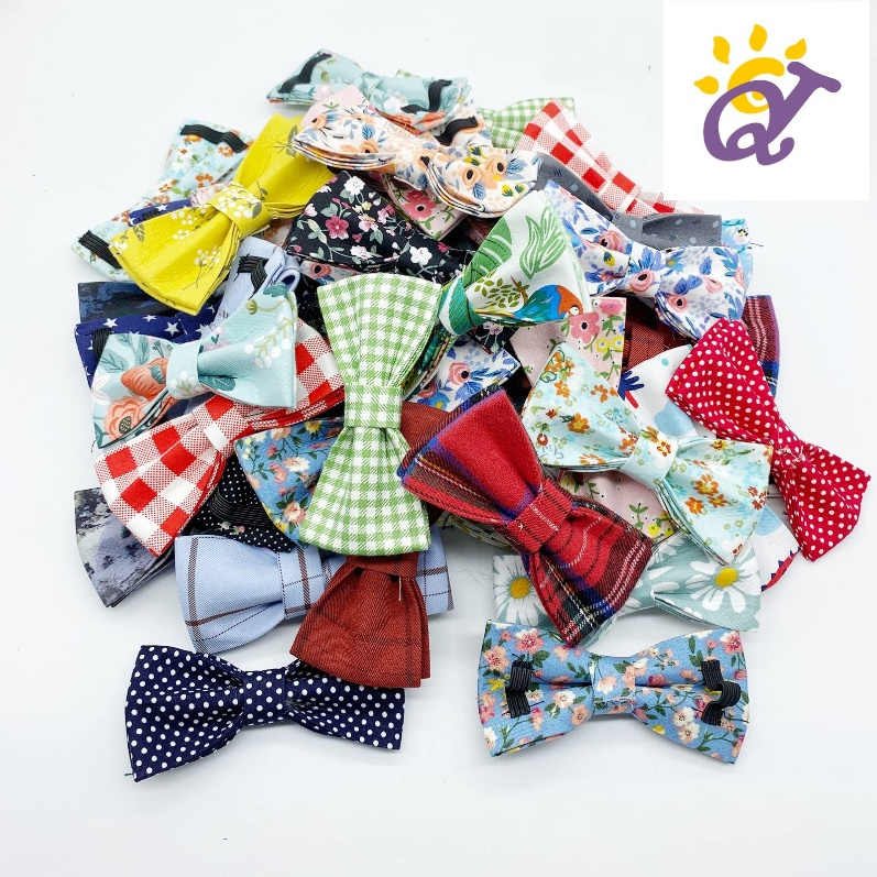 Yuki OEM New Released Pet Supplier Sublimation Pet Bowtie Polyester Custom Print Fashionable Dog Bowtie