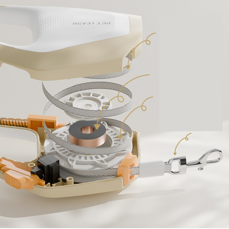 Pet Product Retractable Leash for Summer with Heat Resistant and Breathable Materials