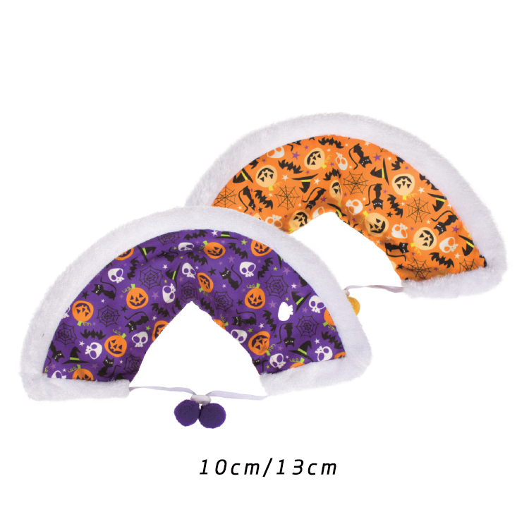 Rena Pet Halloween Pet Scarf S M Size Fashion Adjustable Pumpkin Collar for Dog and Cat