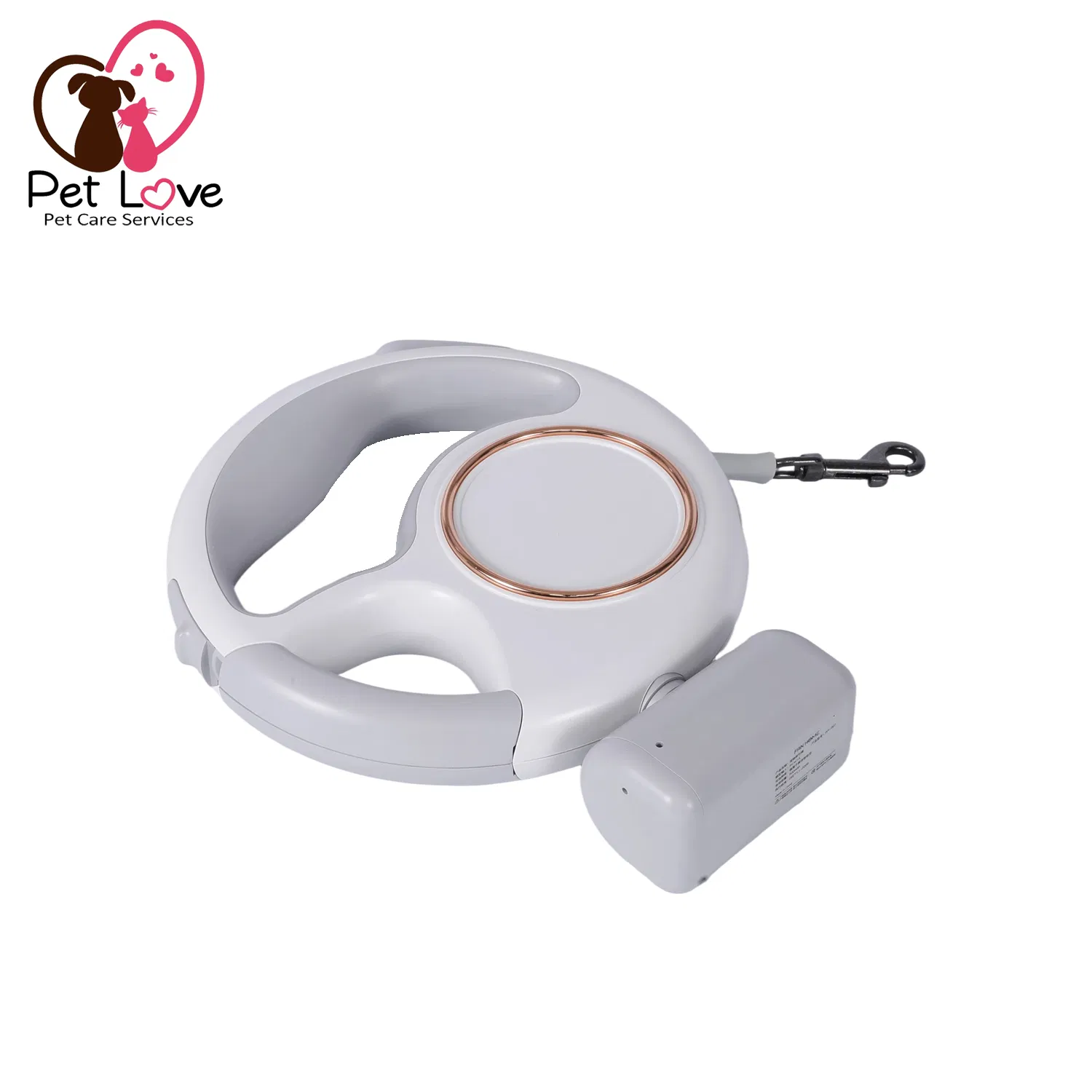 Pet Leash with LED Light and Waste Bag Holder