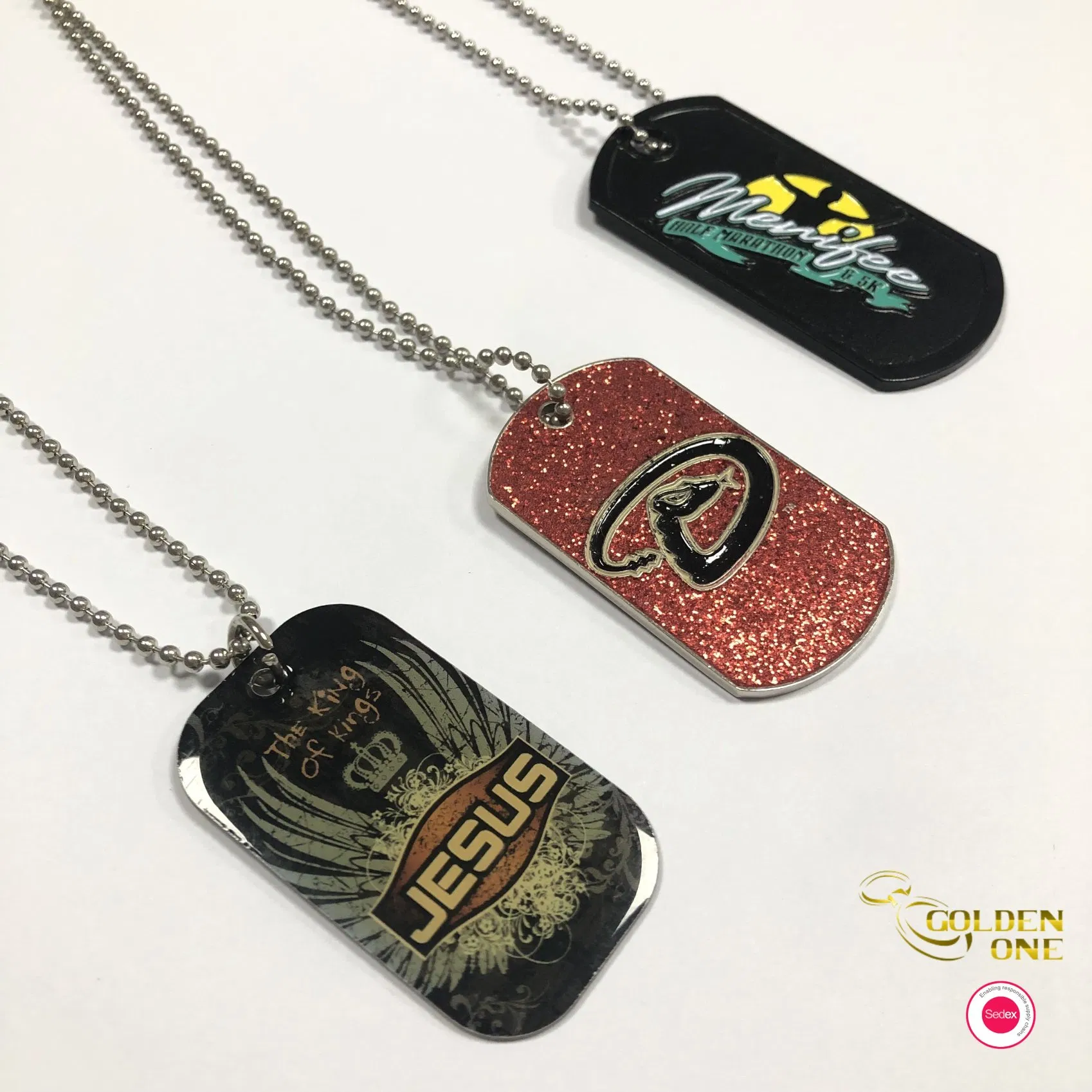 Wholesale Laser Engraved Metal Necklace Pendant Customised Plain Blank Pet ID Tag Stainless Steel Dog Tag with Logo