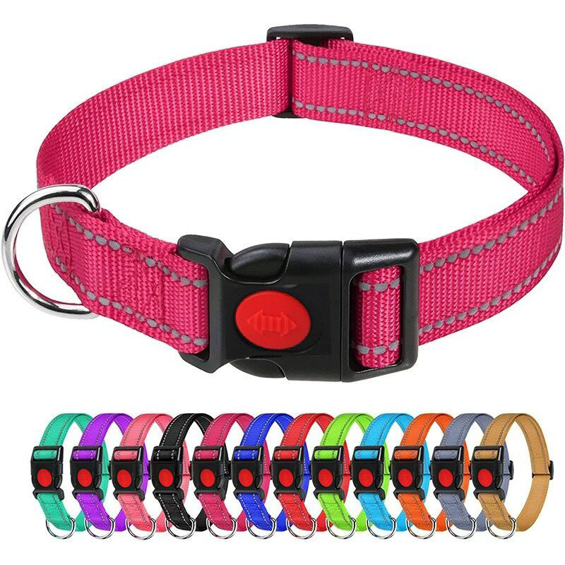 Pet Safety Products Reflective Adjustable Custom Logo Pet Collar